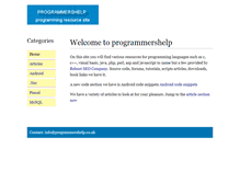 Tablet Screenshot of programmershelp.co.uk